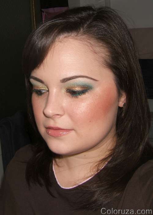 Gold Bronze & Teal Look (6)